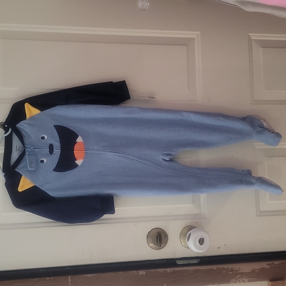 *FINAL* CARTER'S MONSTER FEETIE PAJAMA: BLUE: NWT: SZ 24 MTH
